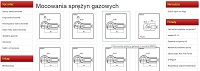 Rysunki mocowań sprężyn gazowych