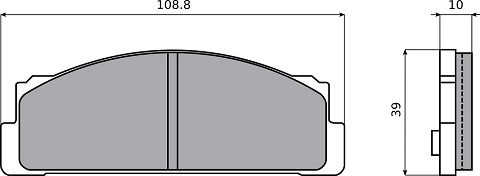 Tylne klocki hamulcowe  Fiat 132, 125p, Polonez, Lancia Beta, Seat 124, Zastawa 124 Berline Indeks: CK  22